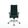 Piqueras Y Crespo Sillón Albacete Vert Bouteille avec Mécanisme Synchrone et Base Aluminium