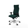 Piqueras Y Crespo Sillón Albacete Vert Bouteille avec Mécanisme Synchrone et Base Aluminium