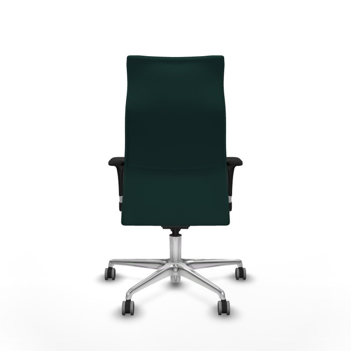 Piqueras Y Crespo Sillón Albacete Vert Bouteille avec Mécanisme Synchrone et Base Aluminium