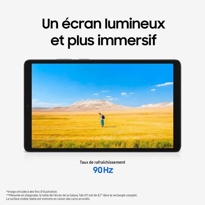 Samsung Galaxy Tab A11 64 Go Gris avec Etui de protection