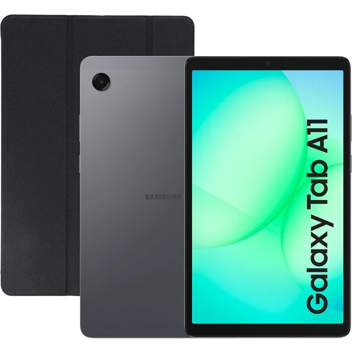 Samsung Galaxy Tab A11 64 Go Gris avec Etui de protection