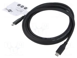GOOBAY Câble Thunderbolt 3, Thunderbolt 4, USB 3.2, 3m, Noir