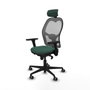 Piqueras y Crespo Chaise de Bureau avec Appui-tête Jorquera 3D036G2 Vert