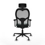 Piqueras y Crespo Chaise de Bureau avec Appui-tête Jorquera 3D036G2 Vert