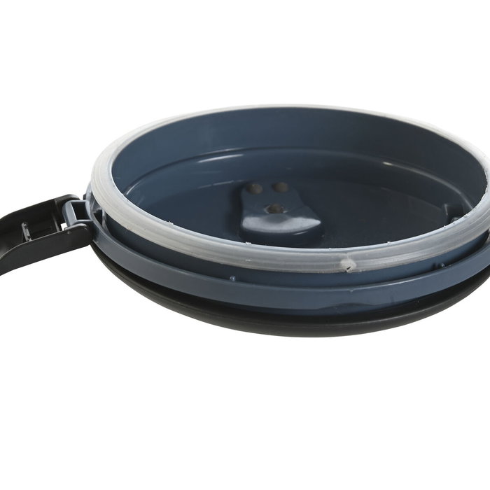 Boîte à lunch DKD Home Decor Bleu Blanc Gris foncé Acier inoxydable polypropylène 1,5 L (2 Unités)