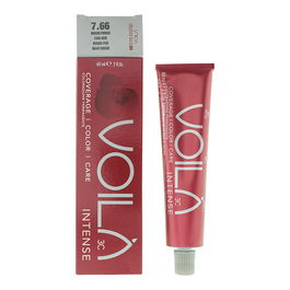 Intercosmo Voila 3C Intense Teinture permanente pour cheveux - 7.66 Fire Red - 60 ml - Coloration intense et durable