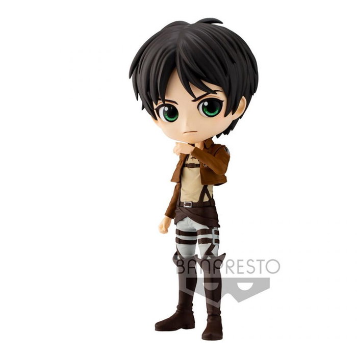 Banpresto Q Posket Shingeki No Kyojin Figurine Eren Yeager Ver.A PVC 14 cm avec base d'exposition Banpresto Q Posket Shingeki No Kyojin Figurine Eren Yeager Ver.A PVC 14 cm avec base d'exposition