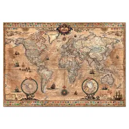 Educa Puzzle Carte du Monde 1000 Pièces - Réf. 15159 - Puzzle Adulte Décoration 68 x 48 cm