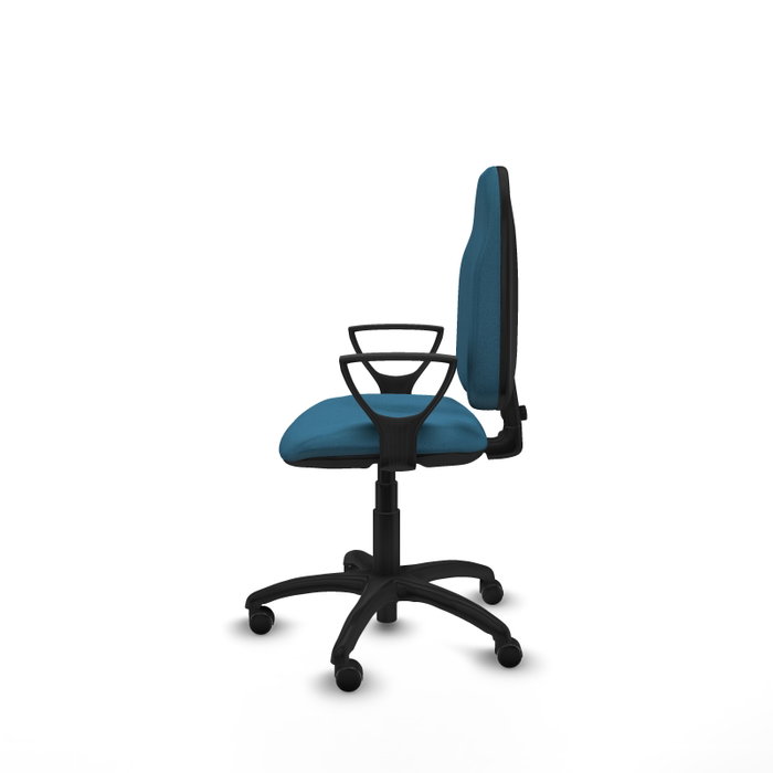 PIQUERAS Y CRESPO Chaise de bureau Algarra, tissu vert pétrole, base noire PIQUERAS Y CRESPO Chaise de bureau Algarra, tissu vert pétrole, base noire