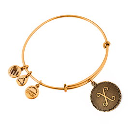 Alex And Ani Bracelet Lettre X Doré