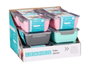 Leknes Boîte repas compartiments assortis couleurs 450 ml 1,4 L 19,2 x 8,8 x 18,7 cm (Set de 12)