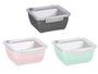 Leknes Boîte repas compartiments assortis couleurs 450 ml 1,4 L 19,2 x 8,8 x 18,7 cm (Set de 12)