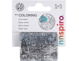 Innspiro Cinta washi tape pour colorier Océano 50mmx5m