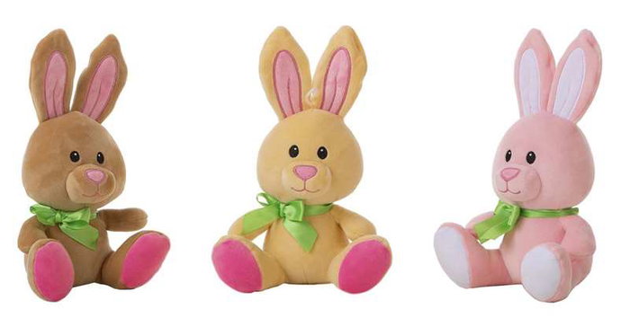 Creaciones Llopis - Peluche lapin en velours Canela 24 cm, assortiment 6 couleurs, polyester, 3 ans et plus