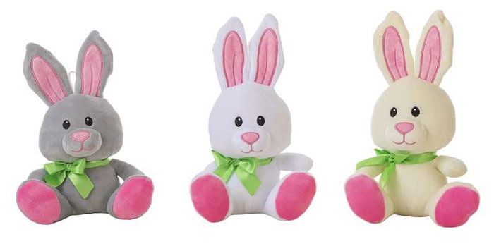 Creaciones Llopis - Peluche lapin en velours Canela 24 cm, assortiment 6 couleurs, polyester, 3 ans et plus
