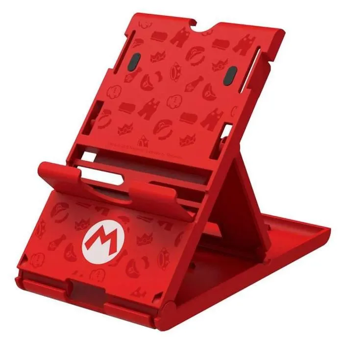 Hori - Support de jeu officiel Nintendo Switch Super Mario - Playstand ajustable à 3 angles avec charge - Référence Hori - Socle portable design Mario pour console Nintendo Switch