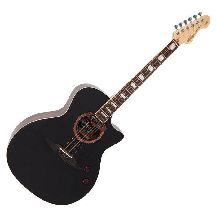 Vintage Revo Elektra Black Silk Guitare Electroacoustique Vintage Revo Elektra Black Silk Guitare Electroacoustique