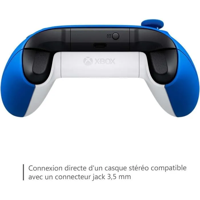 Microsoft Xbox - Manette de jeu sans fil - Bleu électrique - Design ergonomique avec surfaces texturées et bouton de partage - Compatible avec plusieurs appareils