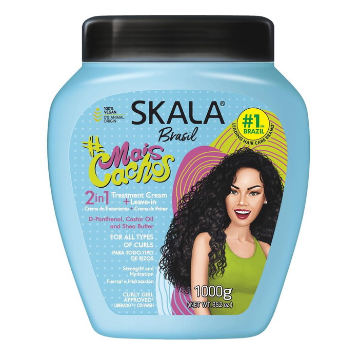 Skala Crème Conditionnante Mais Cachos Hydratation et Réparation 1000 ml pour Cheveux Bouclés et Crépus