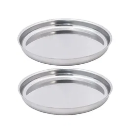 Fackelmann Lot de 2 plateaux pour fruits de mer en inox 34,7 cm - Spécialités Culinaires