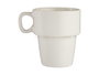 VESSIA Set de 6 tasses empilables en porcelaine et métal blanc 360ml