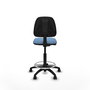 Tabouret Taburete Isso Contact permament de base Tissu Bleu ciel Structure polyamide noire Sans accoudoirs Sans appui-tête Roulettes en nylon 50 mm