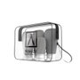 Numada Trousse de toilette transparente PVC avec 5 flacons de voyage silicone rechargeables 200 x 65 x 135 mm