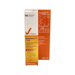 NS Vitans Vitamina C+Zinc 20 comprimés effervescents citron