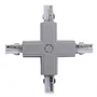 Connecteur + pour rail triphasé couleur argenté