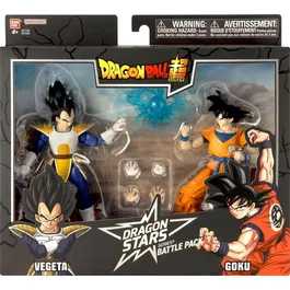 Bandai Dragon Stars - Dragon Ball Super - Battle Pack Goku vs Vegeta - Figurines articulées 17 cm avec accessoires - Pack de 2 figurines