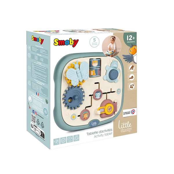 Smoby Little Smoby LS - Tablette d'Activités pour Bébé 1er Âge, 5 Jeux Ludiques (Labyrinthe, Engrenages), Motricité Fine, Dès 12 Mois Smoby Little Smoby LS - Tablette d'Activités pour Bébé 1er Âge, 5 Jeux Ludiques (Labyrinthe, Engrenages), Motricité Fine, Dès 12 Mois