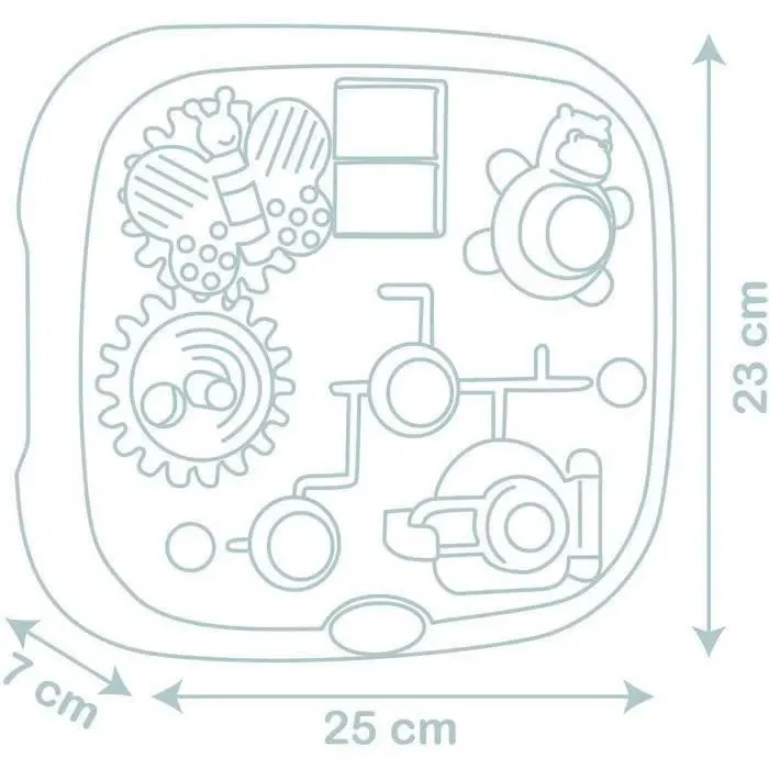 Smoby Little Smoby LS - Tablette d'Activités pour Bébé 1er Âge, 5 Jeux Ludiques (Labyrinthe, Engrenages), Motricité Fine, Dès 12 Mois