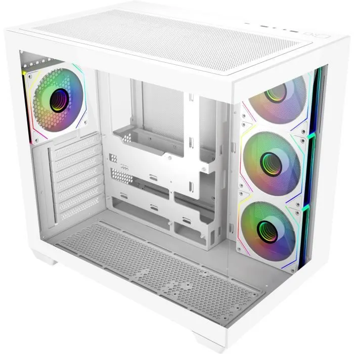 Cooler Master Elite 681 Blanc - Boîtier PC Gamer Mid-Tour - Verre Trempé Panoramique 270° - Compatible Watercooling 360/280 mm - USB-C 20 Gbps