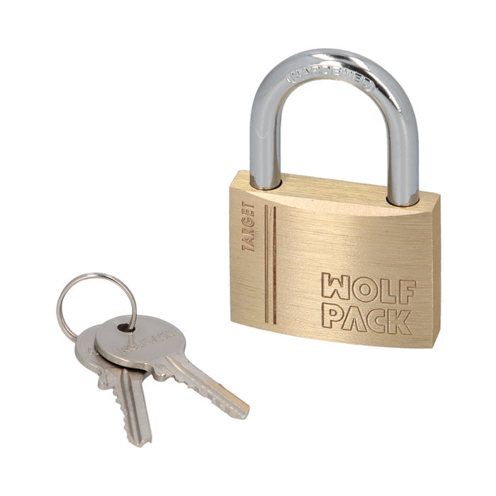 WOLFPACK LINEA PROFESIONAL Cadenas en laiton avec anse normale 60 mm Série Target WOLFPACK LINEA PROFESIONAL Cadenas en laiton avec anse normale 60 mm Série Target