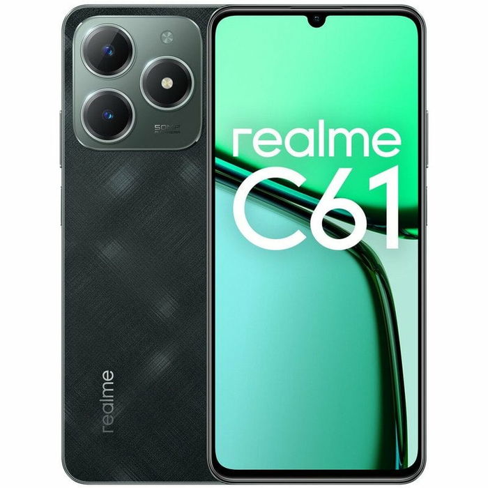 Smartphone Realme C61 6,7" Unisoc 6 GB RAM 256 GB Noir Vert Smartphone Realme C61 6,7" Unisoc 6 GB RAM 256 GB Noir Vert