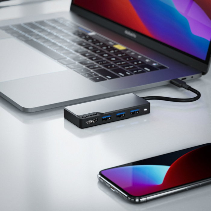 Alogic Fusion Core Hub USB-C 5 ports Space Gray