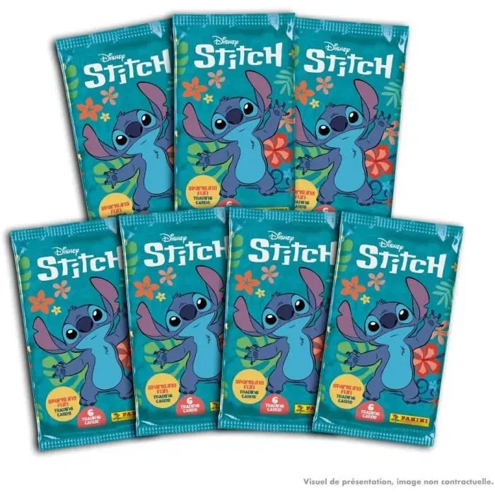 Panini Stitch TC - Boîte métallique de collection - Contient 7 pochettes et 42 cartes (dont cartes dorées) - Licence Lilo et Stitch - Dès 3 ans