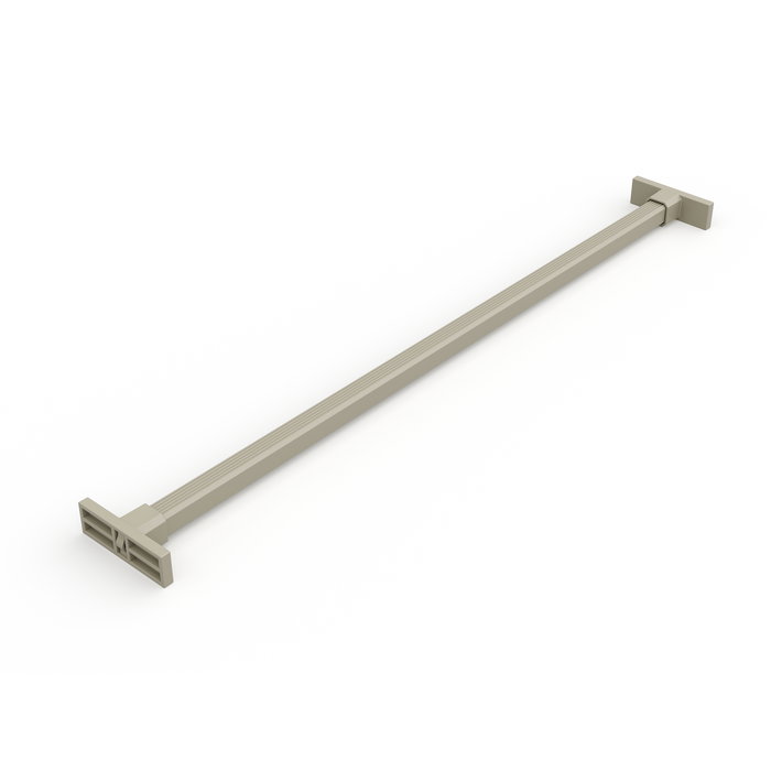 Emuca Kit de 7 tringles à pantalons, 2 plateaux et cadre coulissant à fermeture douce pour armoires, réglable, module 900mm, Gris pierre