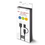 Savio Câble USB vers Micro USB et USB C CL-128 Noir 1 m