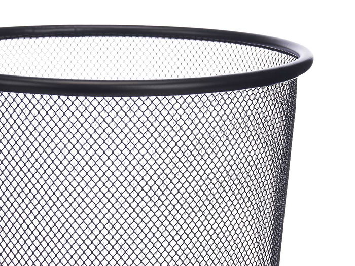 Pincello Corbeille à Papier Métal Grillage 24 cm Noir 26 cm Hauteur (Set de 12)