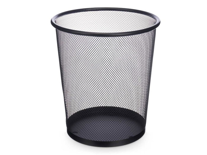 Pincello Corbeille à Papier Métal Grillage 24 cm Noir 26 cm Hauteur (Set de 12)