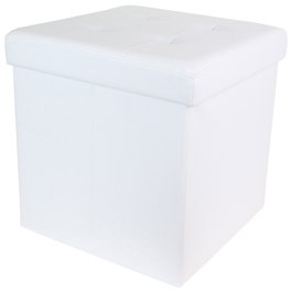 Home Deco Factory CAJA-PUF PLEGABLE BLANCO