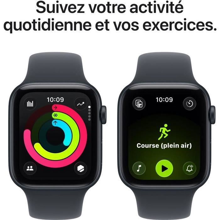 Apple Watch SE 3 GPS + Cellular - 44mm - Boîtier Midnight Aluminium - Bracelet Midnight Sport Band - M/L