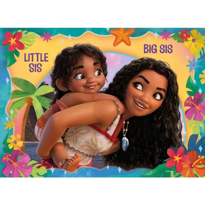 Liscianigiochi Puzzle MaxiFloor Disney Vaiana 2 (Océania 2) - Coffret 4 puzzles de sol de 48 pièces chacun - À partir de 4 ans