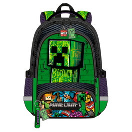 KIDS LICENSING Sac à Dos Minecraft Officiel pour Enfant ou Adolescent, 42 cm, 42x36x15 cm