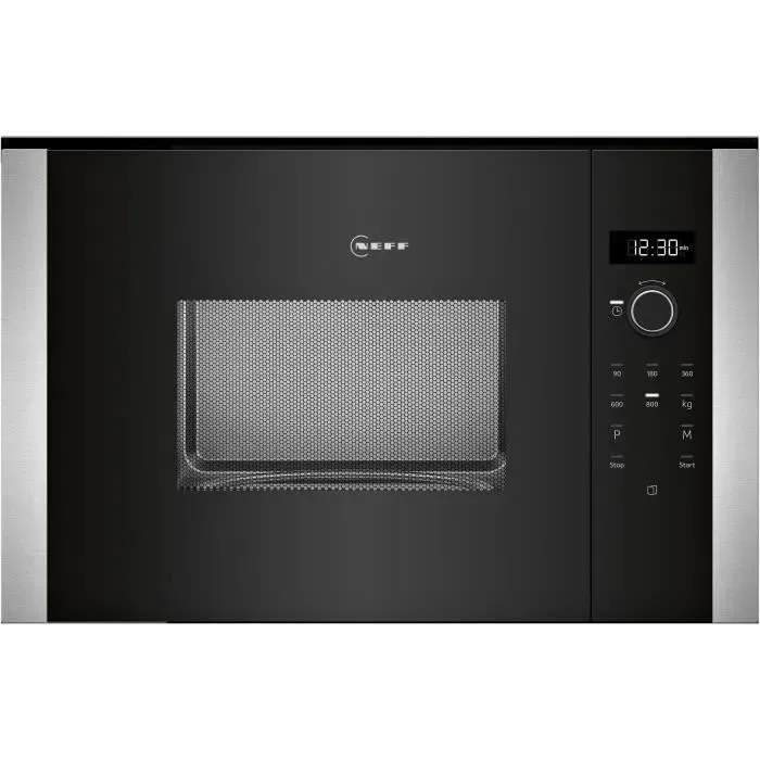Neff N50 Micro-ondes Encostrable en Inox - Modèle HLAWD23N1F - 20 Litres, 7 Programmes Automatiques - Dimensions 38.2 x 59.4 x 31.7 cm