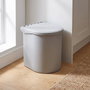 HERRAJES ALK Cubo de basura RING avec couvercle automatique, 10 L, gris