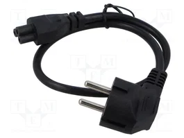 GEMBIRD Câble d'alimentation H05VV-F trèfle noir 0,5m