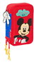 Safta Plumier triple Mickey Mouse "Good Day" 37 pièces avec décor - 12.5x19.5x5.5 cm - Idéal pour enfant à partir de 36 mois