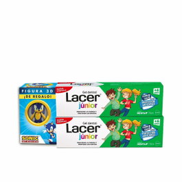 Lacer Junior Gel Dentaire Menthe Pack de 2 x 75 ml avec figurine 3D